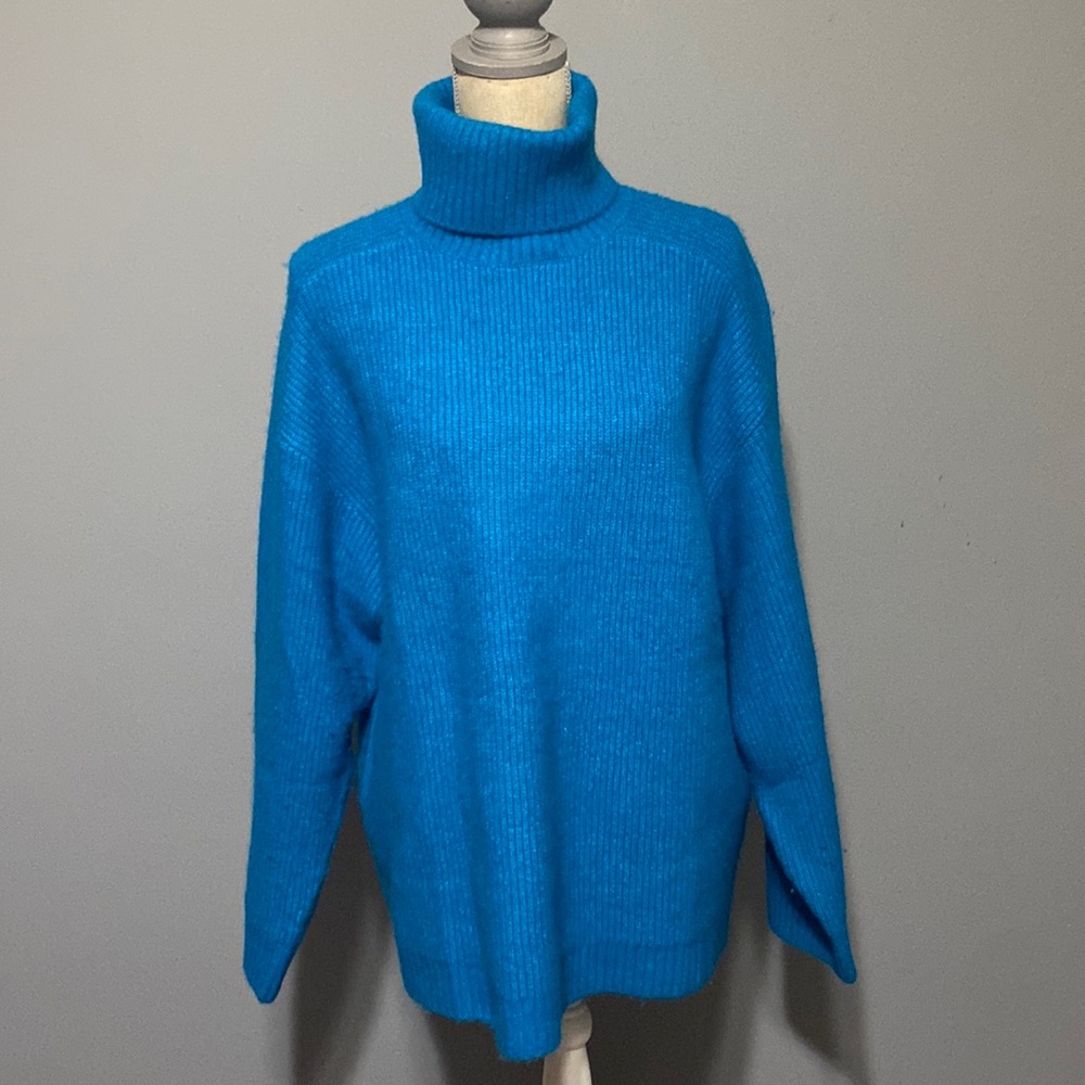 Zara blue turtleneck sweater